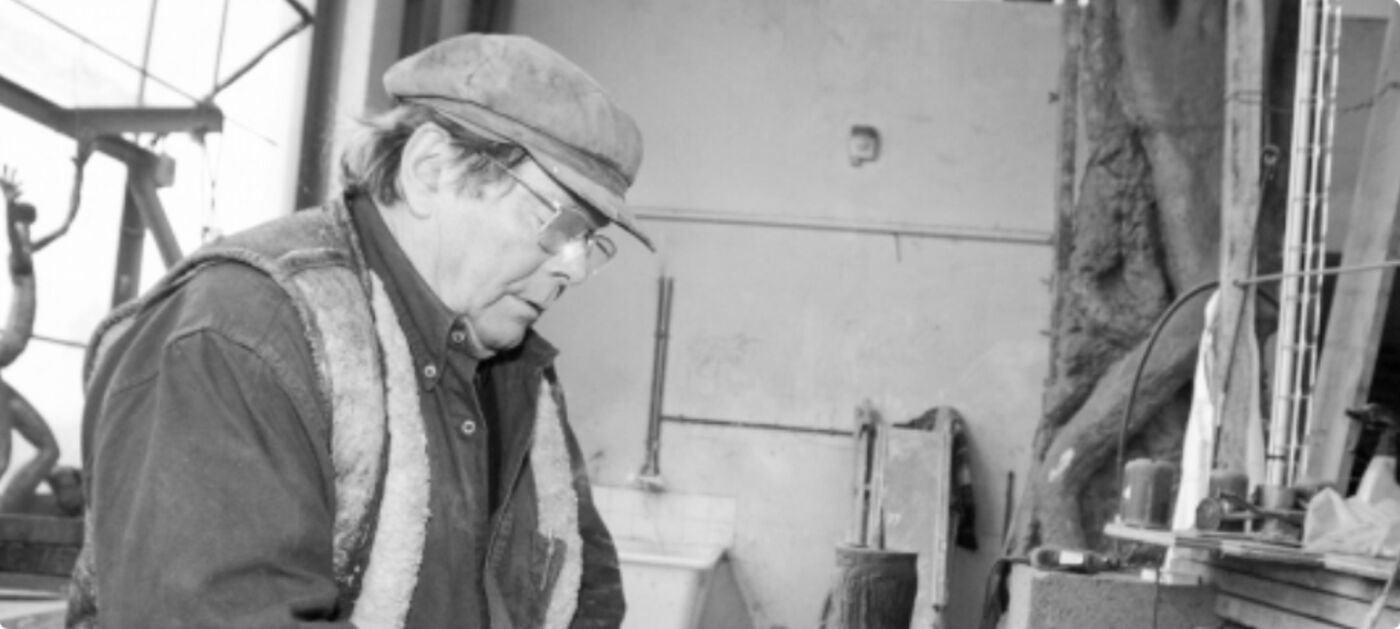 Louis Derbré at work in his studio.